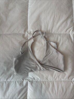 Amazon Light Gray Wireless Bralette — Soft Stretch Racerback